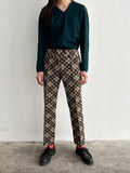 70's dead stock jacquard trouser