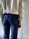 80's white leather biker jacket