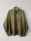 vintage faded open collar shirt , Beautiful Green