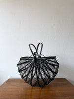 50-60's bamboo folding basket bag