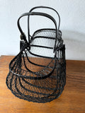 50-60's bamboo folding basket bag