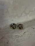 silver tone planet earring