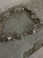 835 silver bracelet budding flower