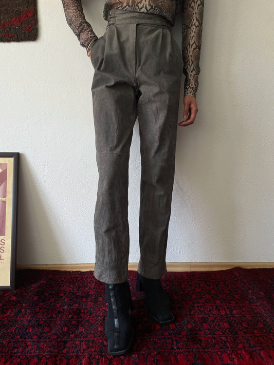 90's leather slacks