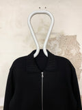 90s Wool zip jacket. Black.