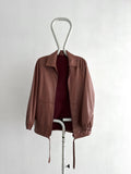 1980s smoky pink leather jkt.