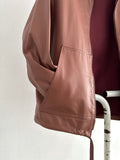 1980s smoky pink leather jkt.