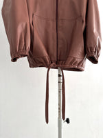 1980s smoky pink leather jkt.