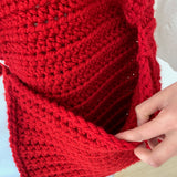 long strap knit bag