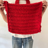 long strap knit bag