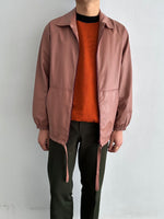 1980s smoky pink leather jkt.