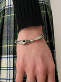 1960's A.Duclos France argent swoosh bracelet