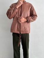 1980s smoky pink leather jkt.