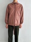 1980s smoky pink leather jkt.