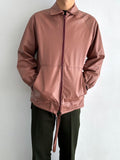 1980s smoky pink leather jkt.