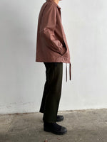 1980s smoky pink leather jkt.