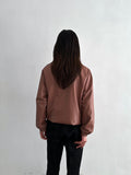 1980s smoky pink leather jkt.