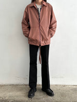 1980s smoky pink leather jkt.