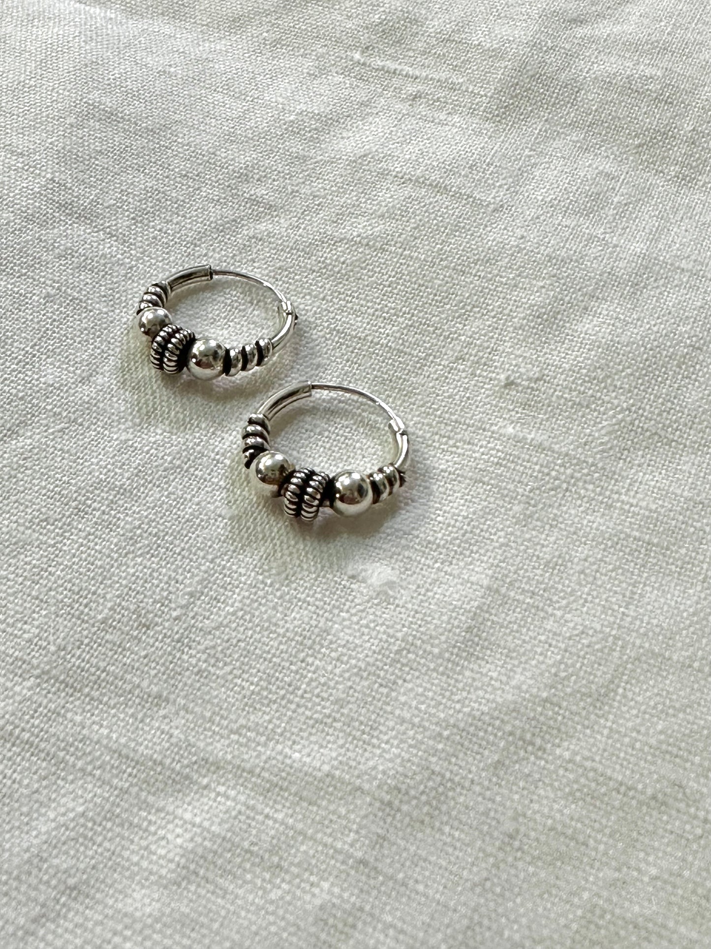 silver 925 various tribal hoop earrings