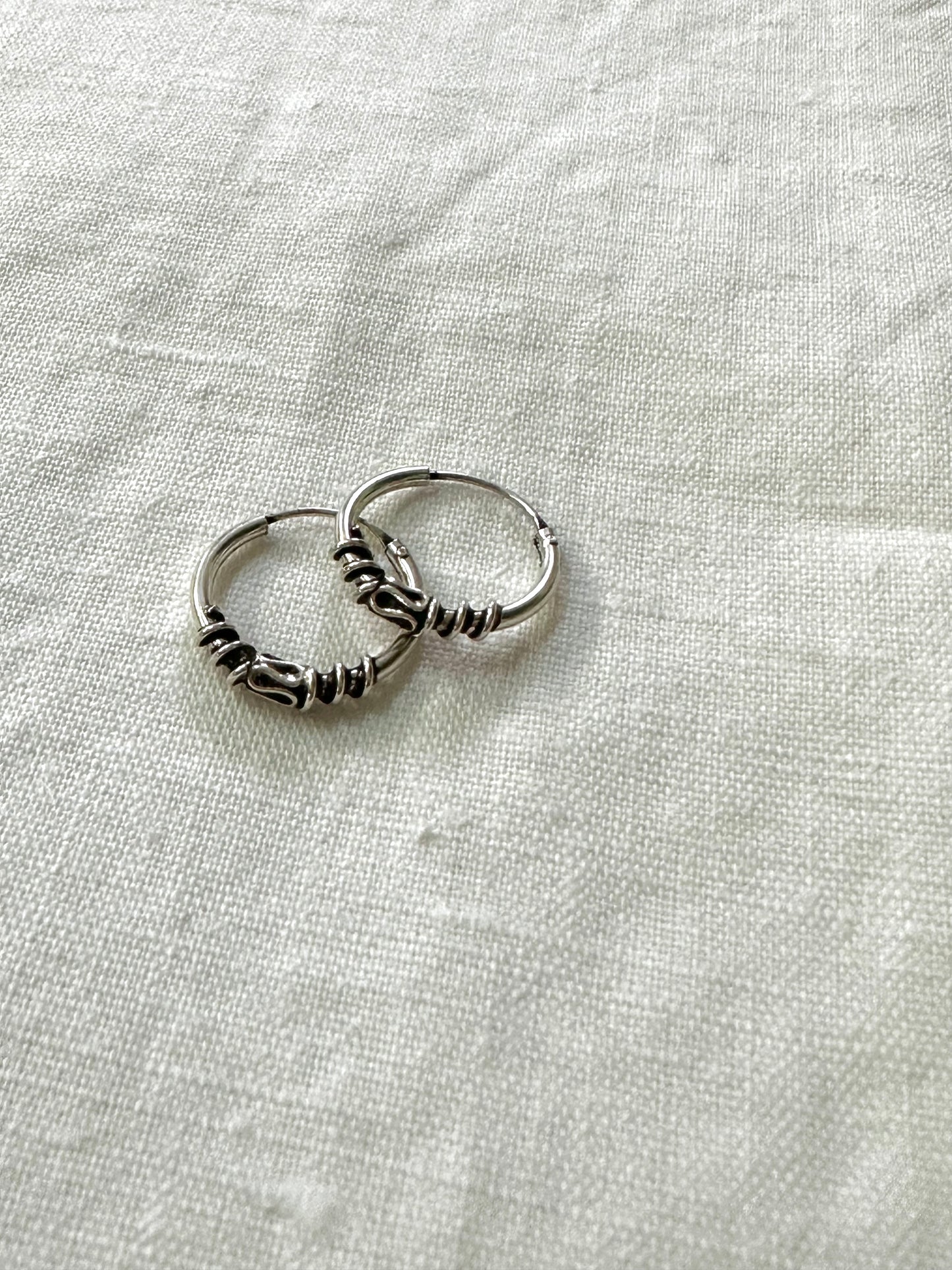 silver 925 various tribal hoop earrings