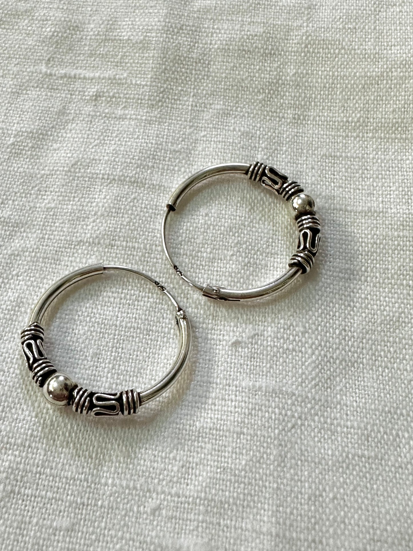 silver 925 various tribal hoop earrings