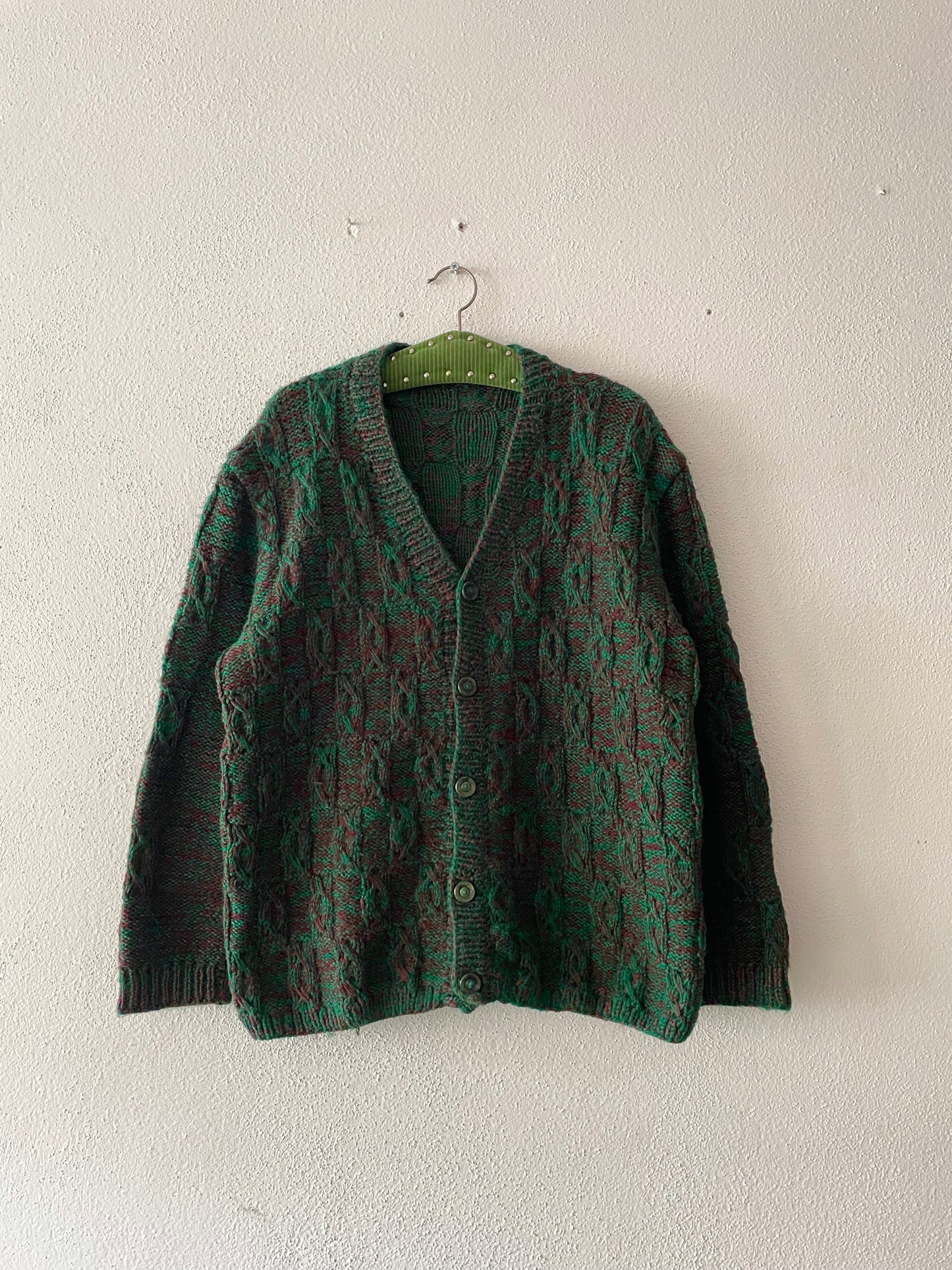 hand knitted wool cardigan