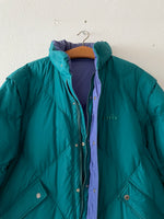 90's diadora down puffer reversible jkt