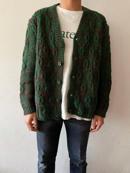 hand knitted wool cardigan