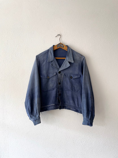 Vintage blue de moleskin tracker jacket