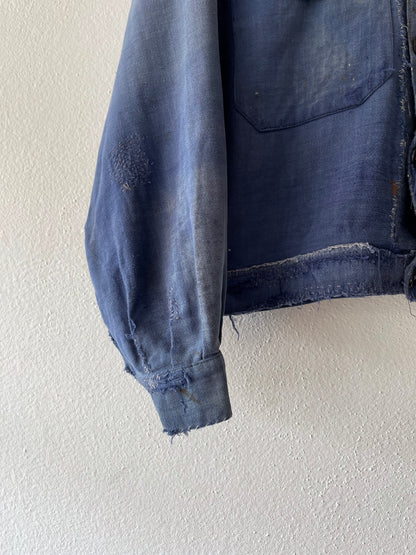 Vintage blue de moleskin tracker jacket