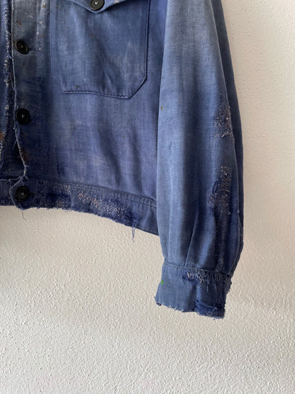 Vintage blue de moleskin tracker jacket