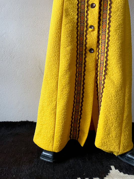 70's yellow dress