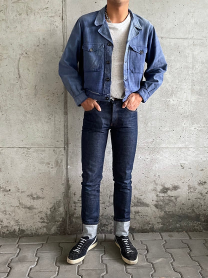 Vintage blue de moleskin tracker jacket