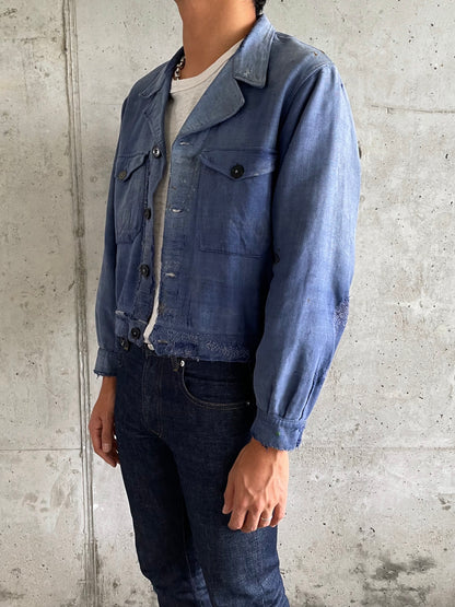 Vintage blue de moleskin tracker jacket