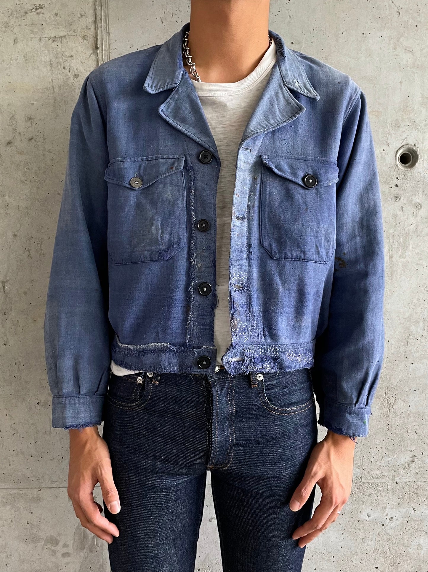 Vintage blue de moleskin tracker jacket