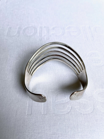 vintage silver 925 curve bangle