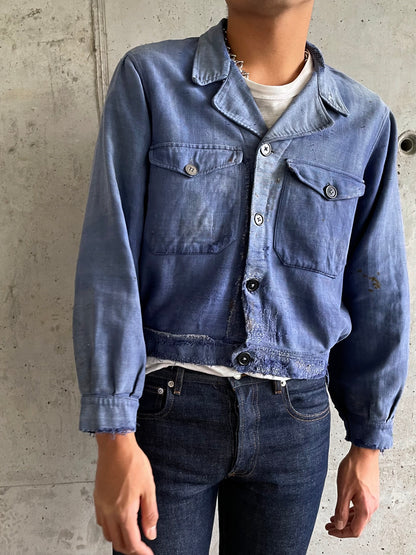 Vintage blue de moleskin tracker jacket