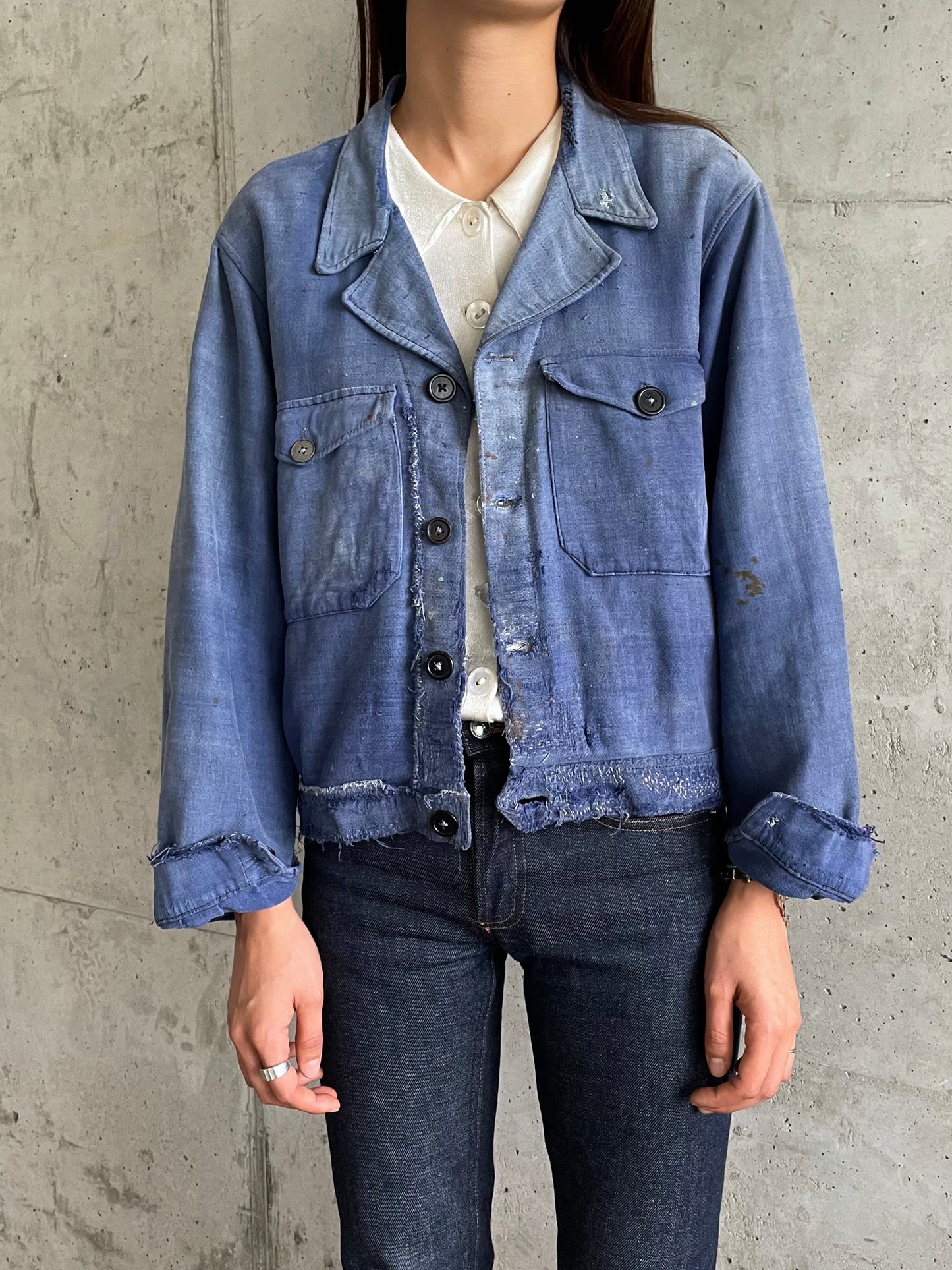 Vintage blue de moleskin tracker jacket