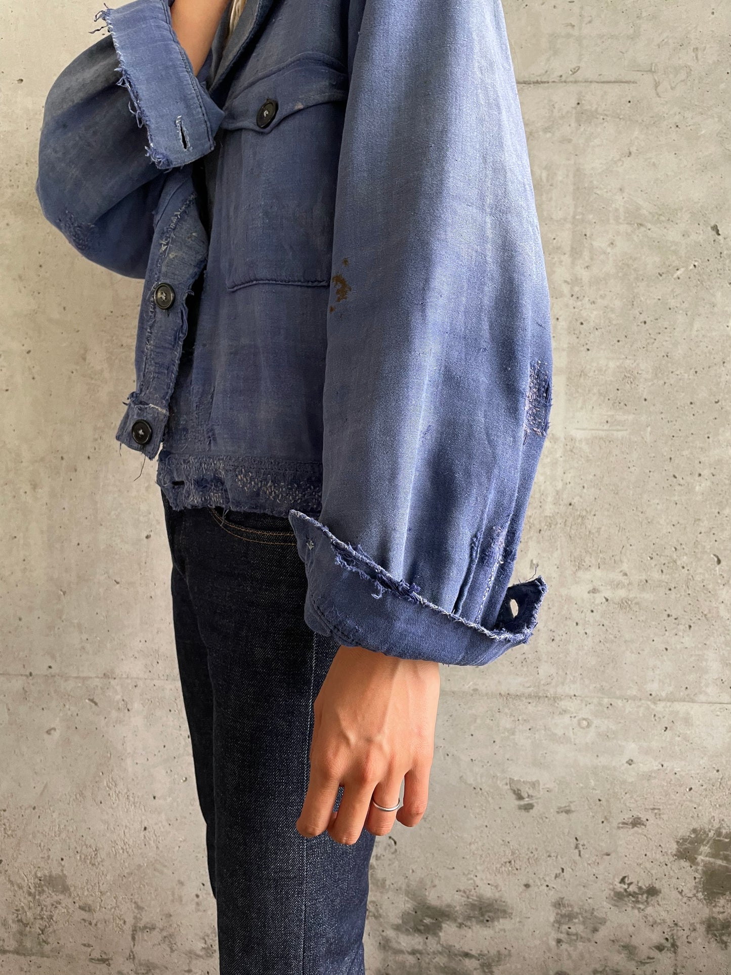 Vintage blue de moleskin tracker jacket