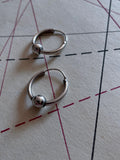 silver 925 ball hoop earring