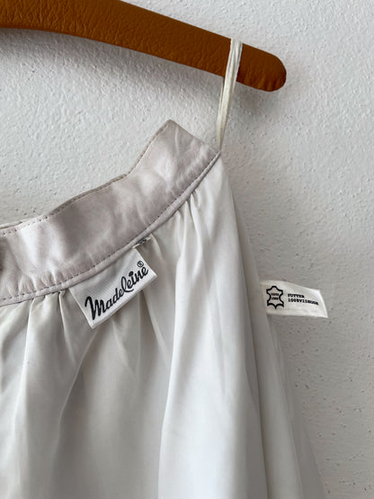 leather circular skirt - white