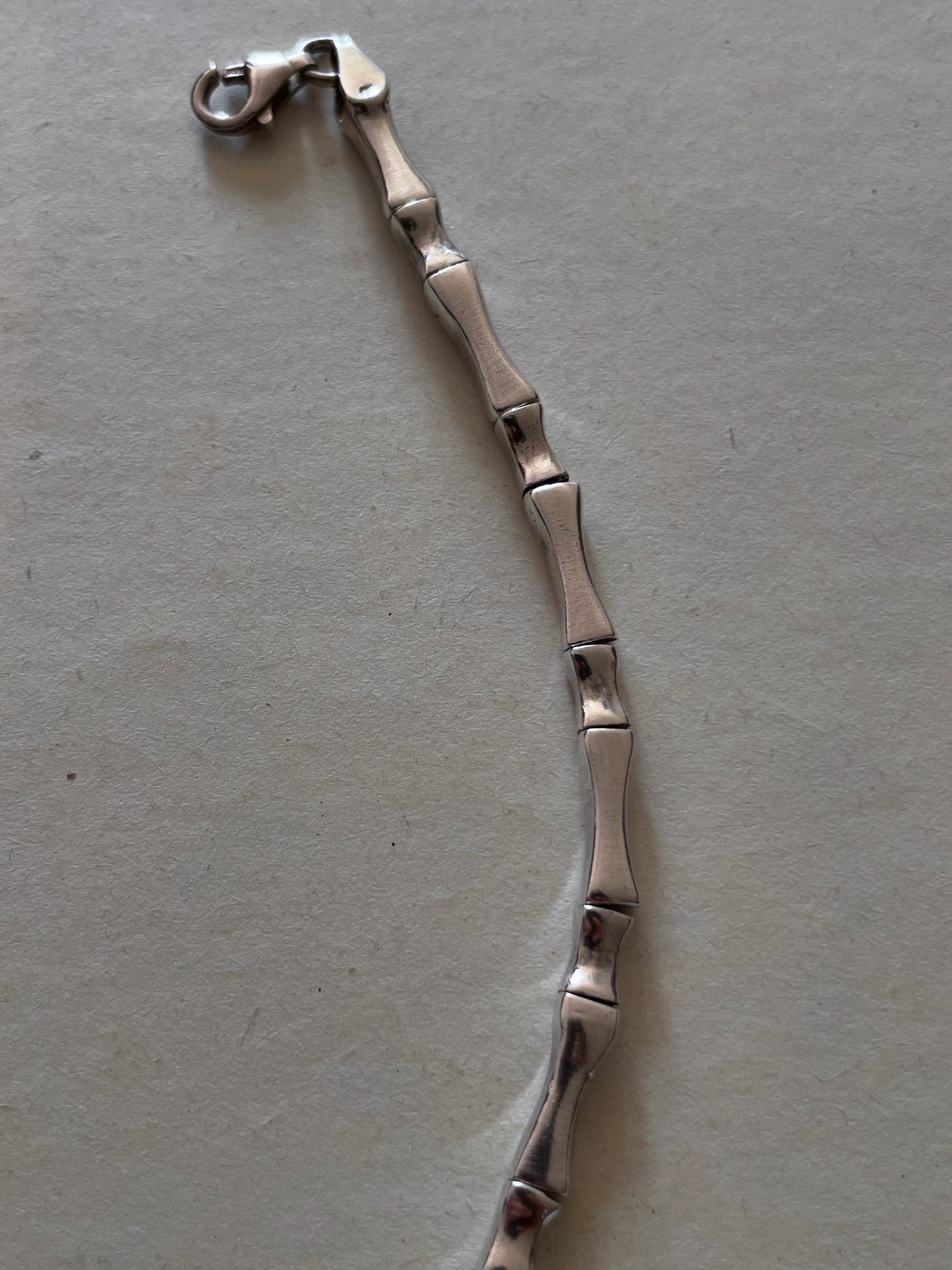 silver 925 bone chain bracelet