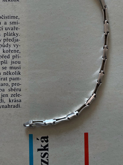 silver 925 bone chain bracelet