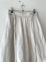 leather circular skirt - white