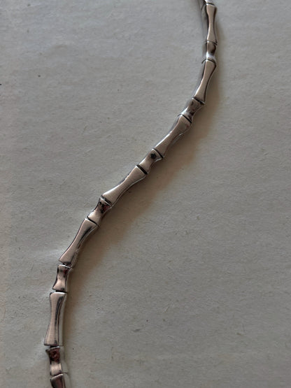 silver 925 bone chain bracelet