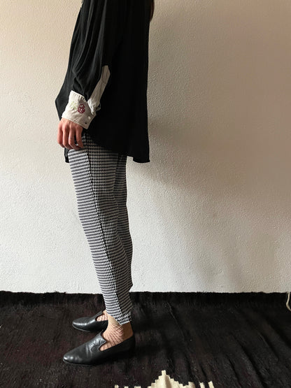 UK made houndstooth leisure pants