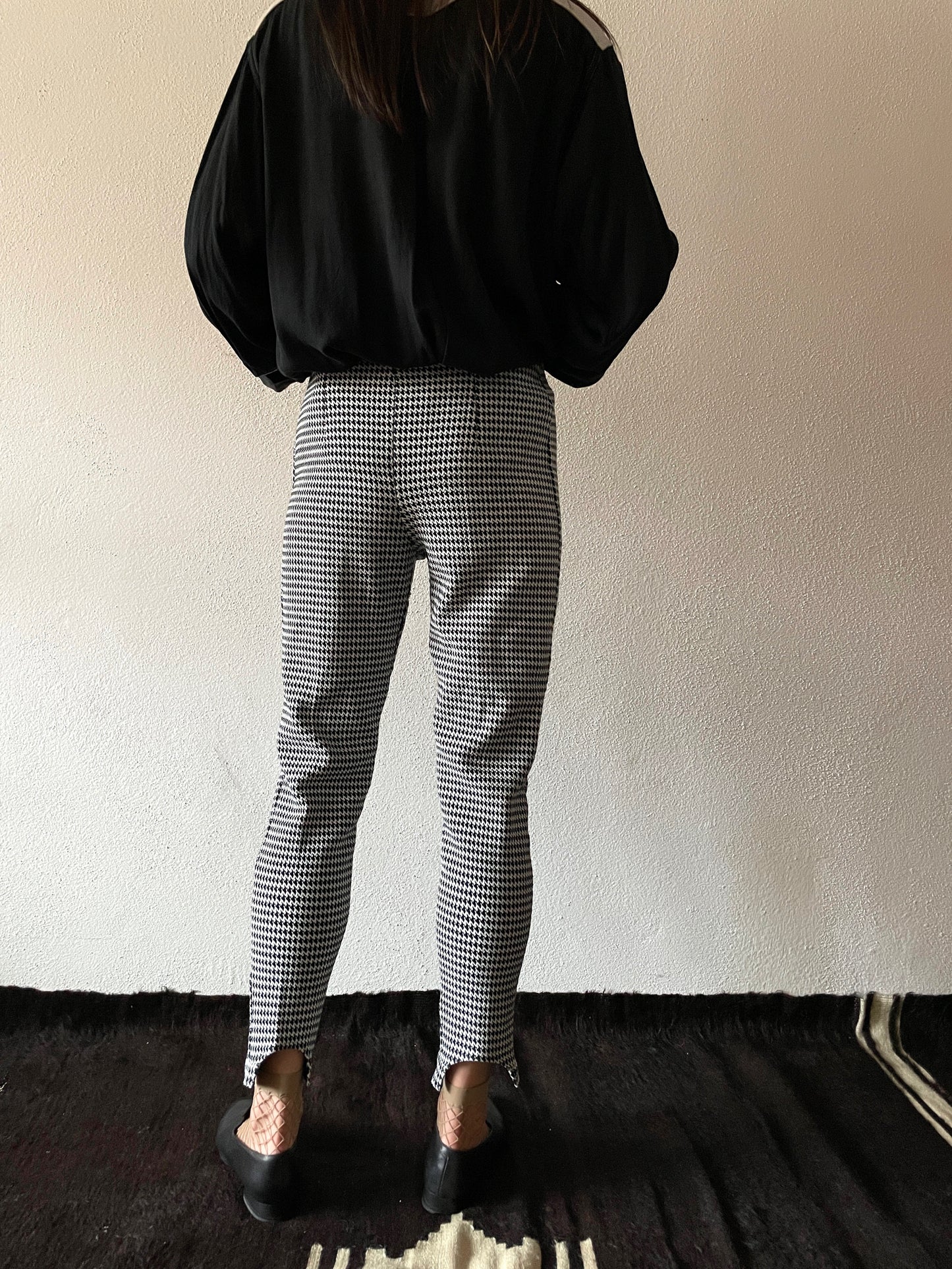 UK made houndstooth leisure pants