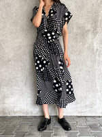 80's multi dots dress