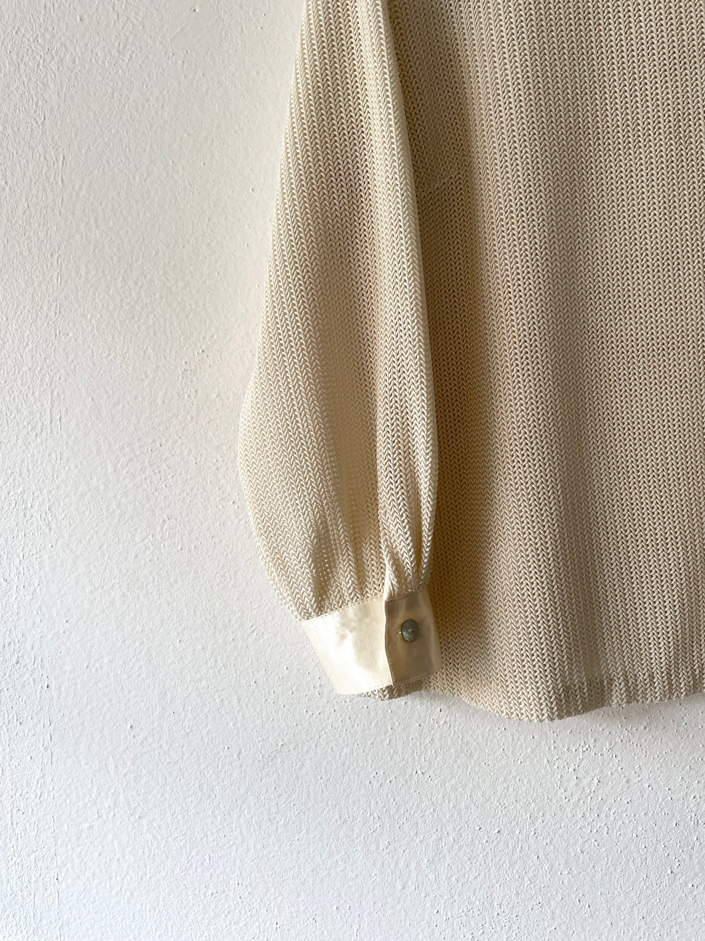 mesh shirt cream white