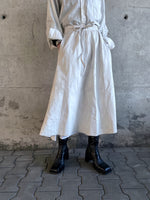 leather circular skirt - white